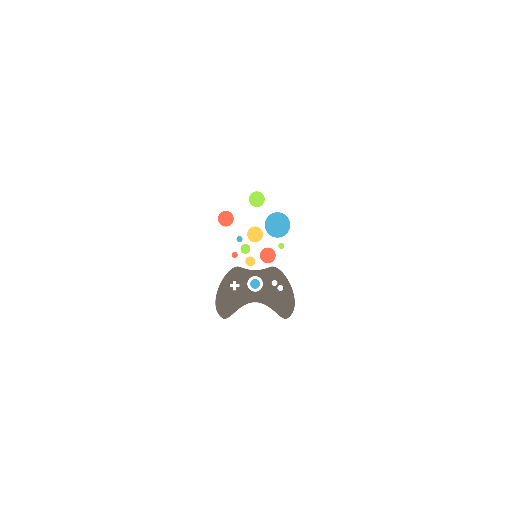 Bornholm Game Days controller-and-bubbles mark in color