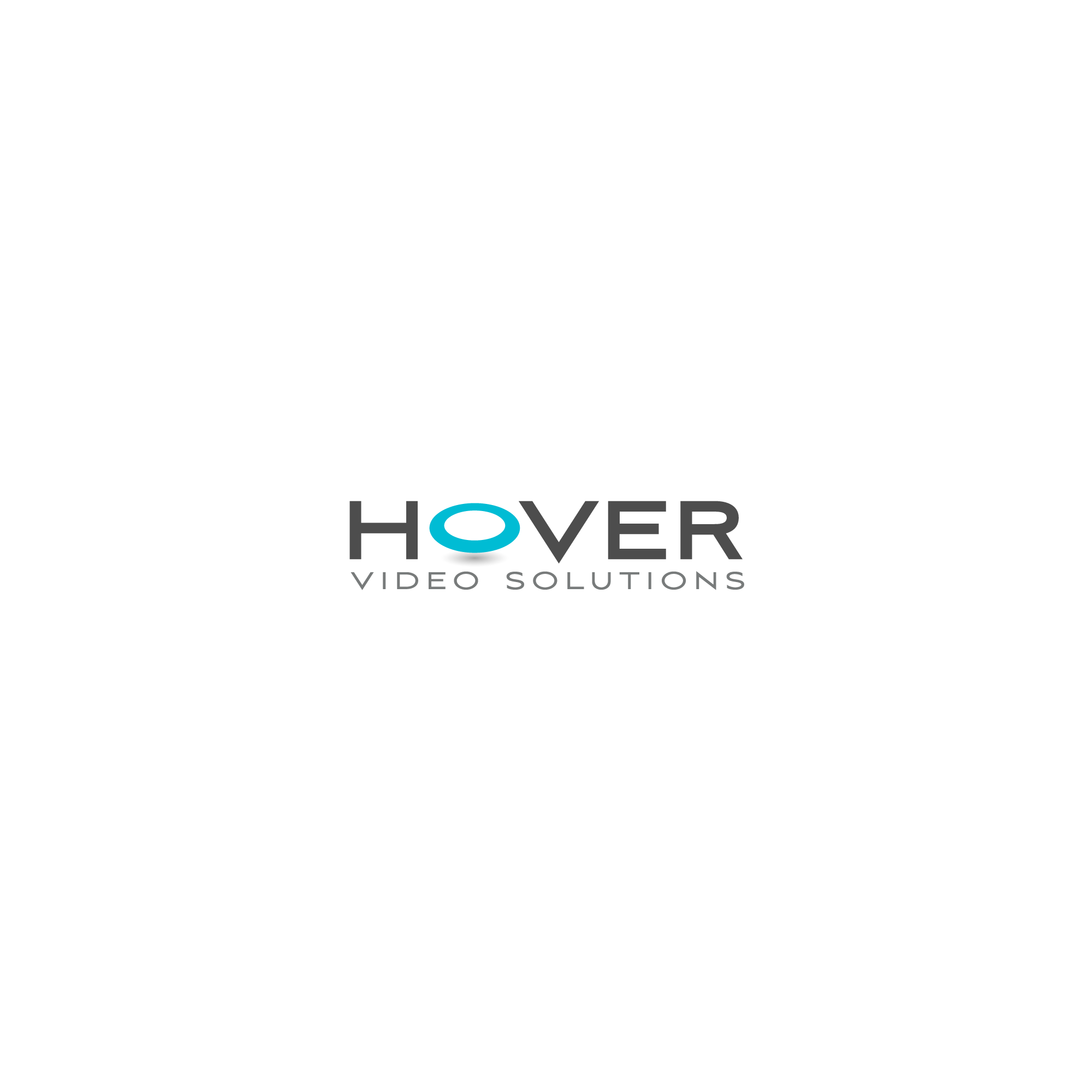 Hover Video Solutions wordmark with the O drawn as a hovering blue ring