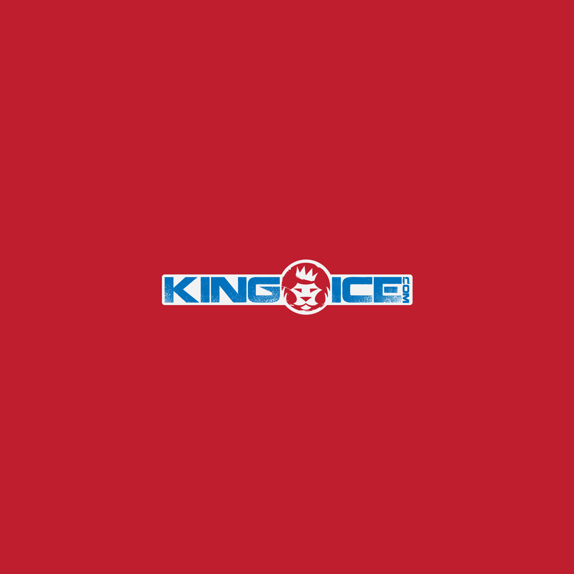 King Ice wordmark in white on red