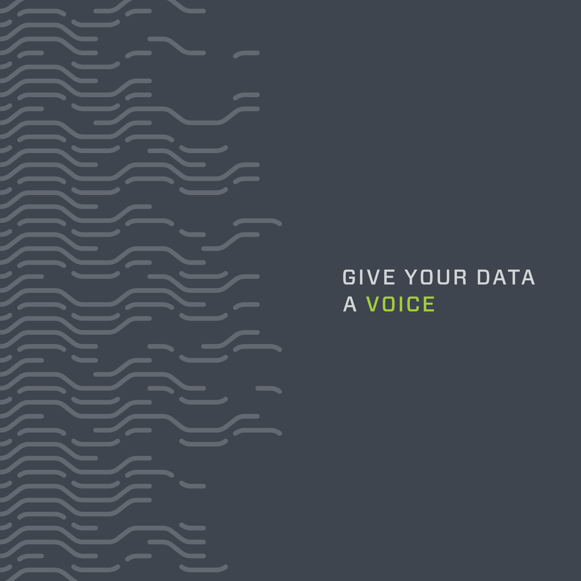 Nashville Analytics wave-line pattern with the tagline Give Your Data a Voice