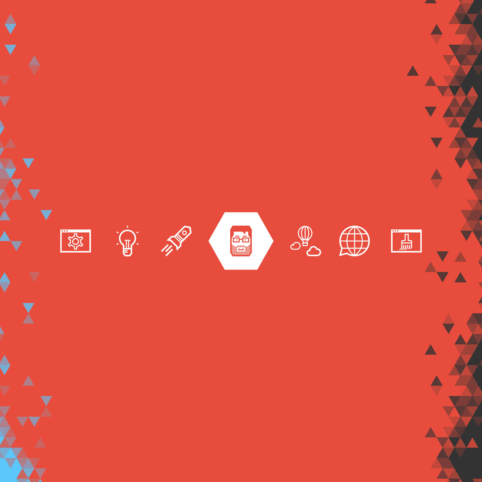 Notsoda line icon set in white on a red background