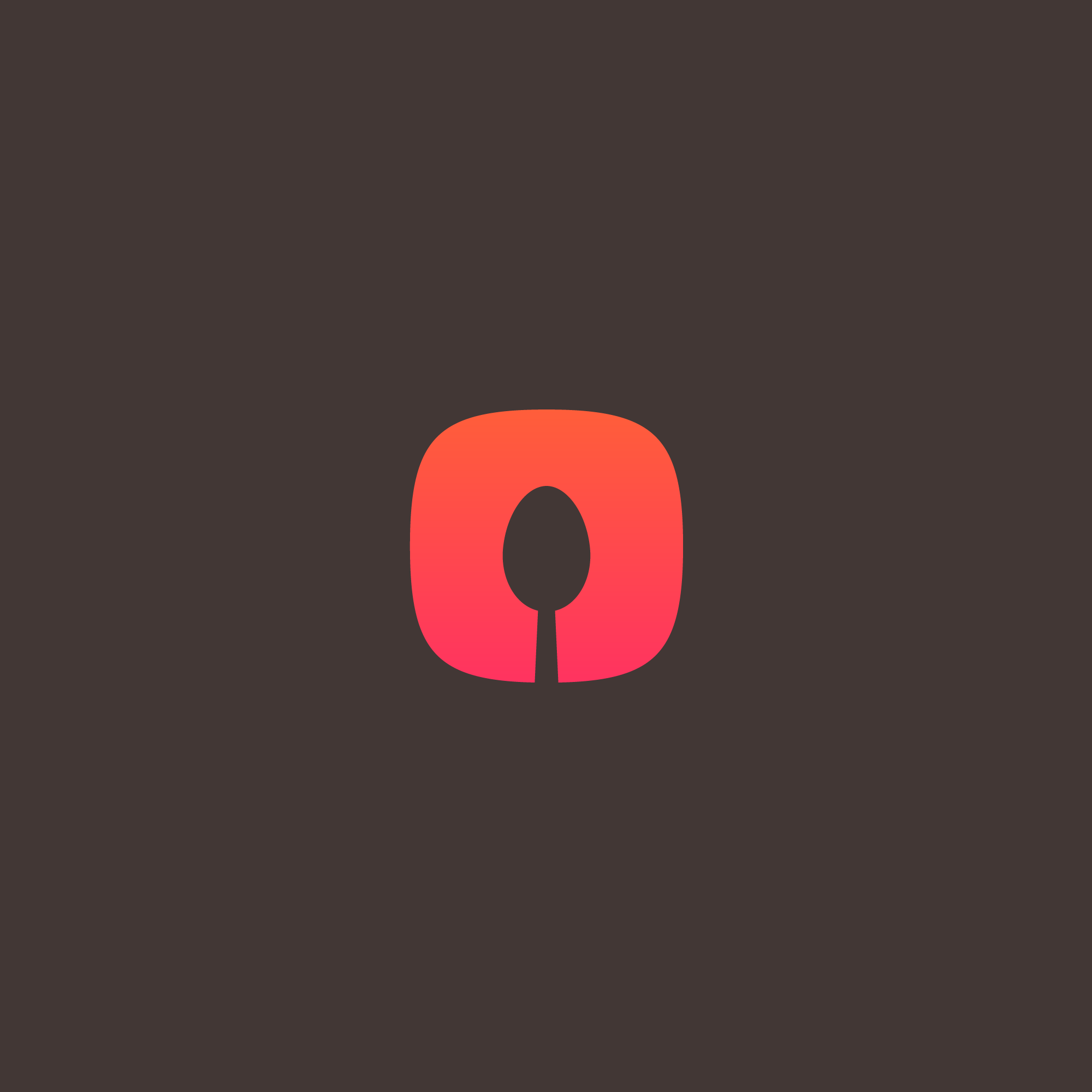 Now Cooking logo mark on a dark brown background